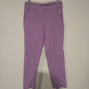 Purple Patterned Dress Pants